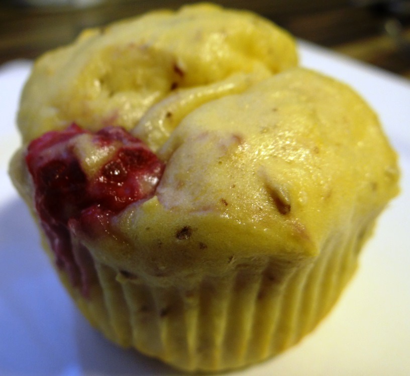 Rezeptbild Vanille Protein Muffin mit Himbeeren